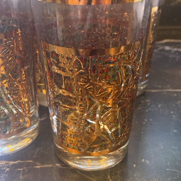 8 Vintage Dominion Glass Company  Gold Rimmed Glass Tumblers. Made in Canada - Picture 14 of 17